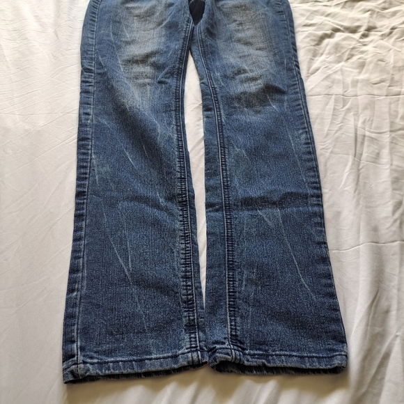 Mi Jeans | Blue embroidered jeans with jewel front buttons women's skinny Jean - Picture 3 of 12